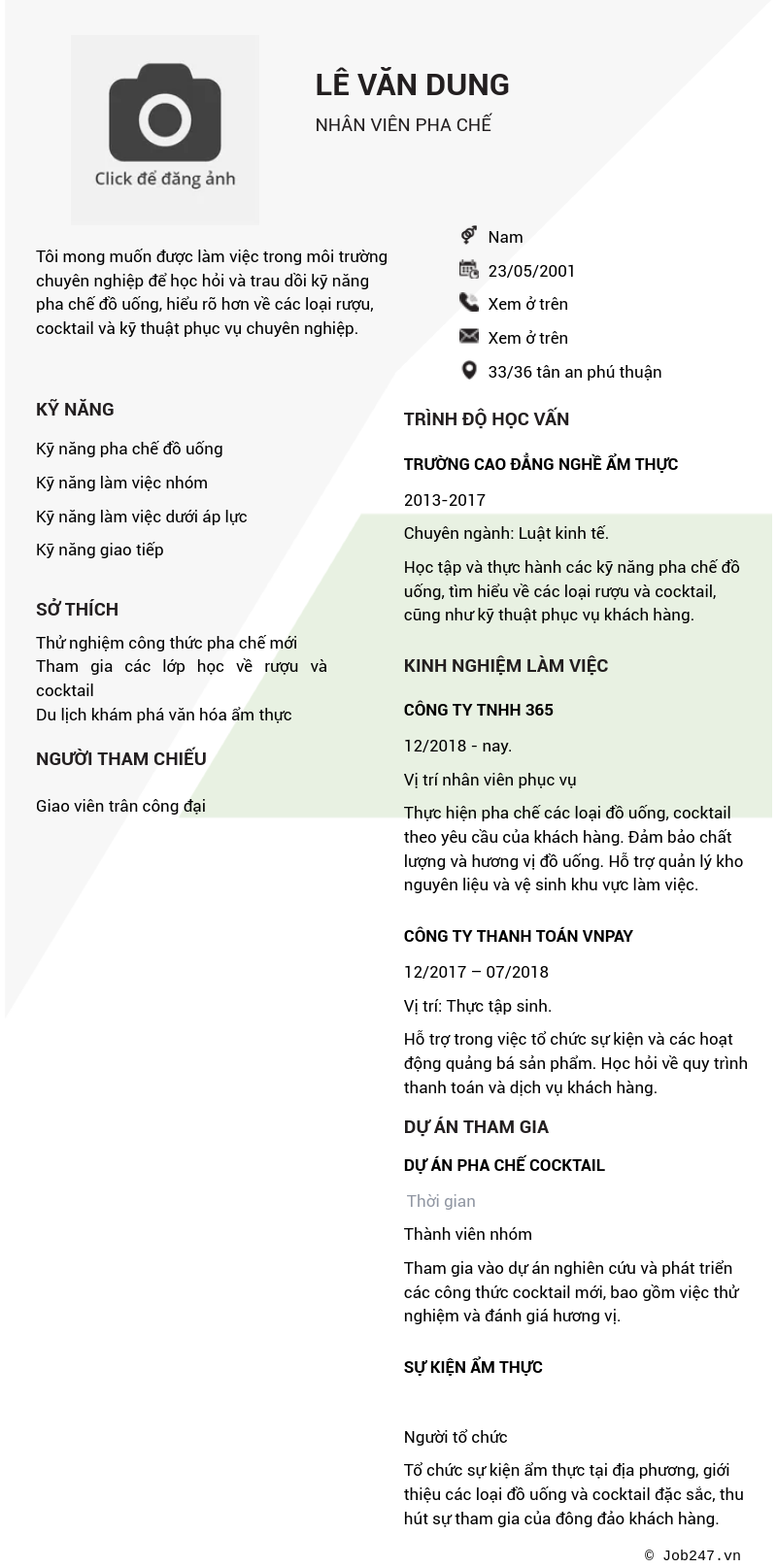 CV ứng viên