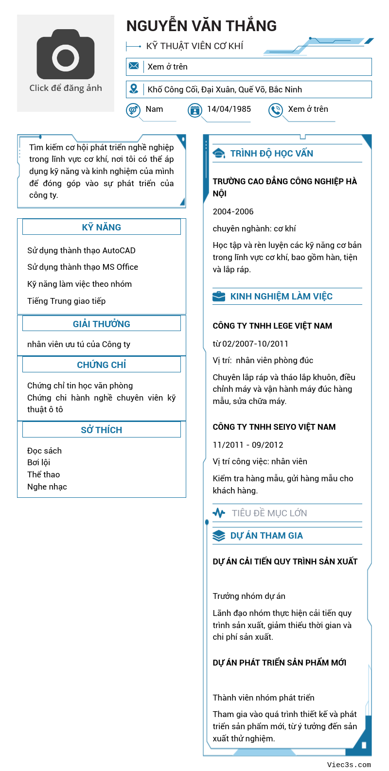 CV ứng viên