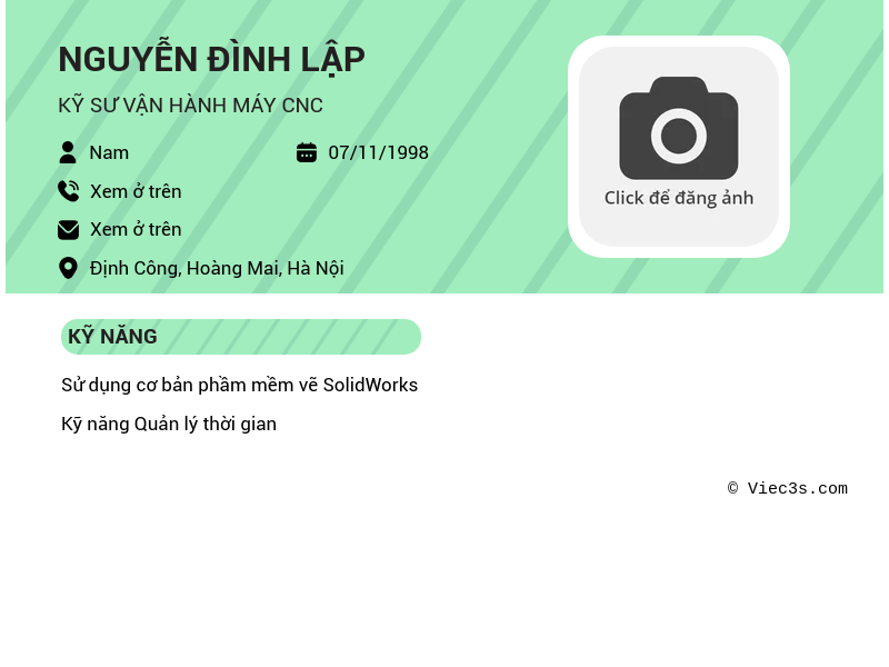 CV ứng viên