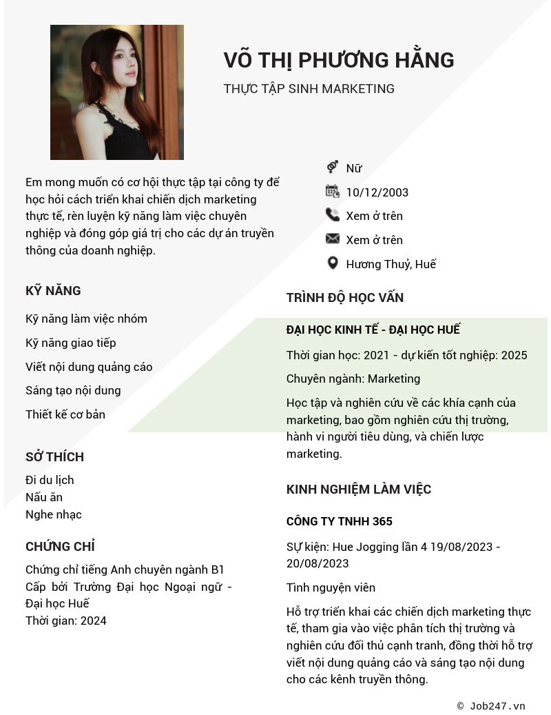 CV ứng viên