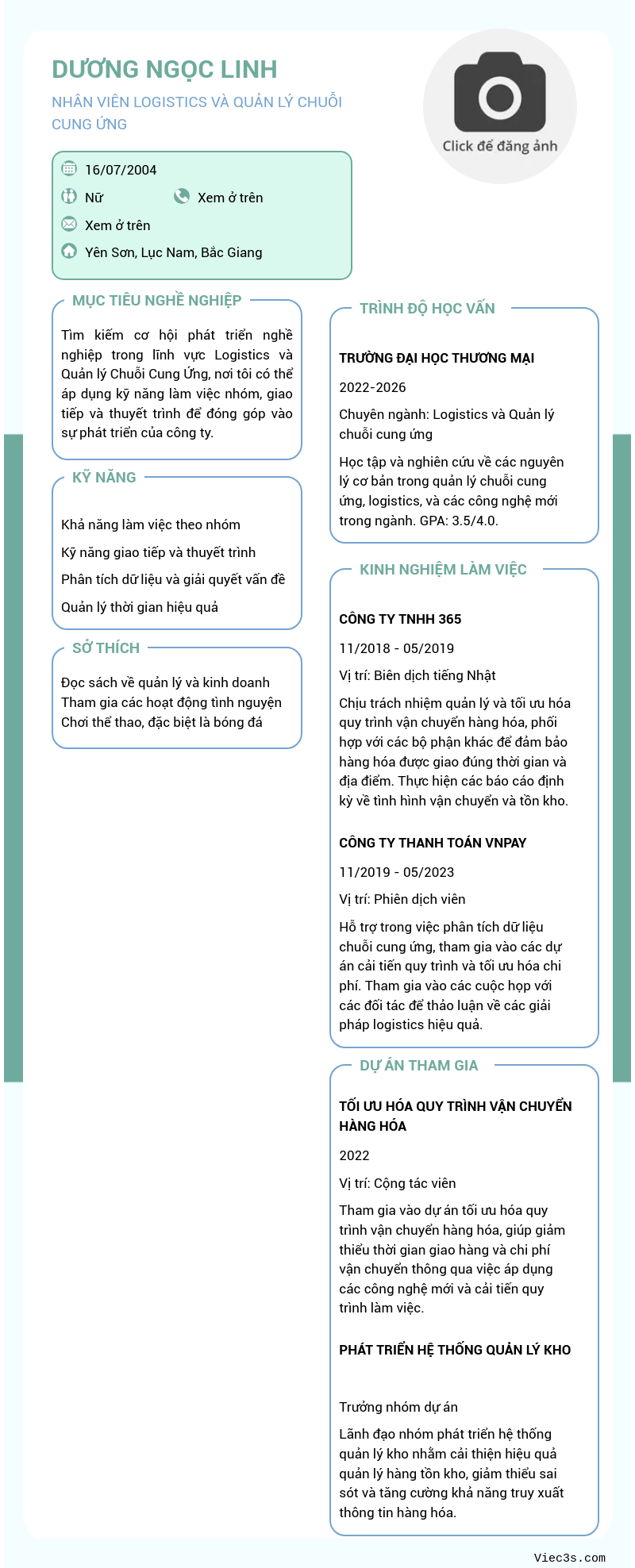 CV ứng viên