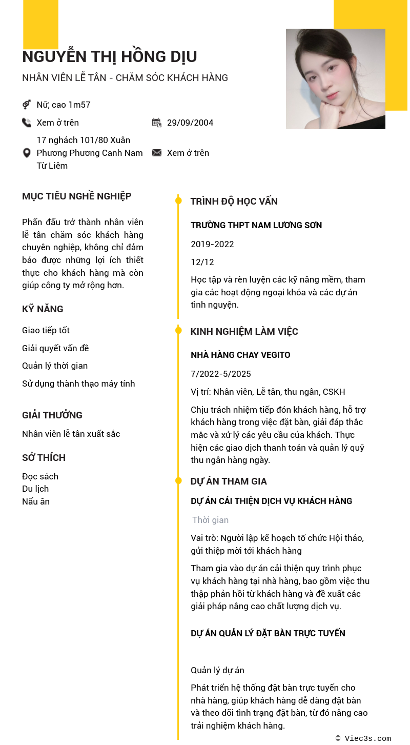CV ứng viên