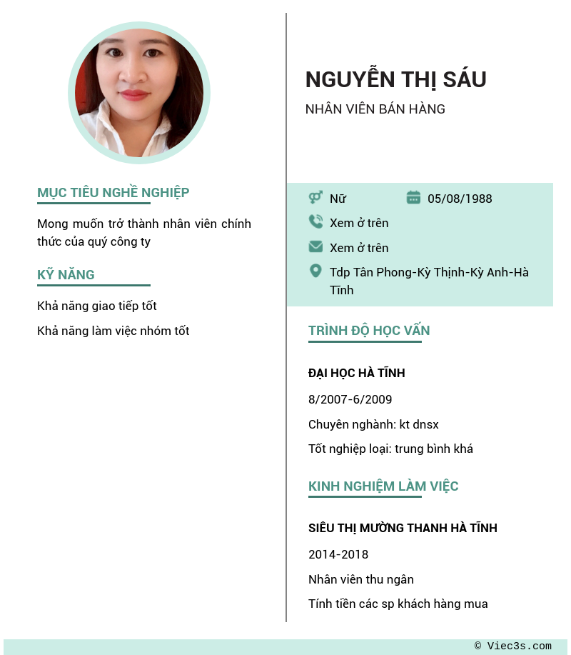 CV ứng viên