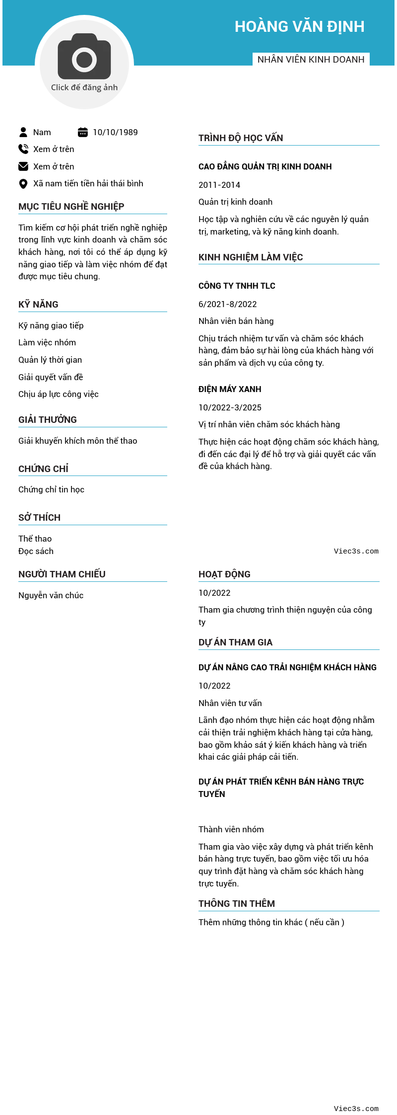 CV ứng viên