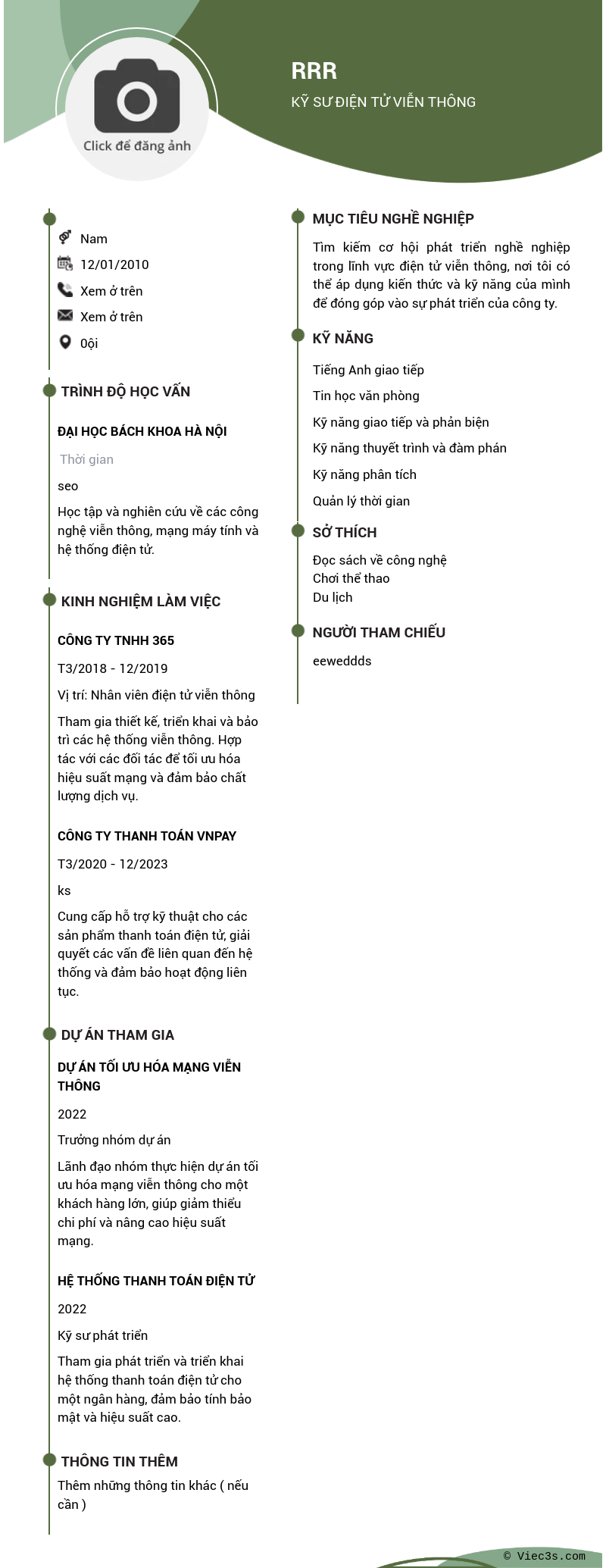 CV ứng viên