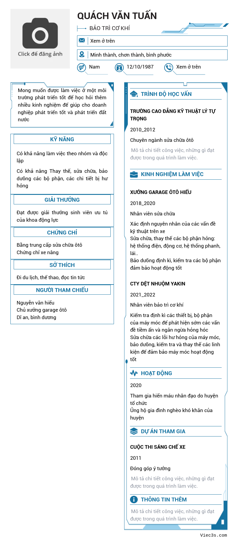 CV ứng viên
