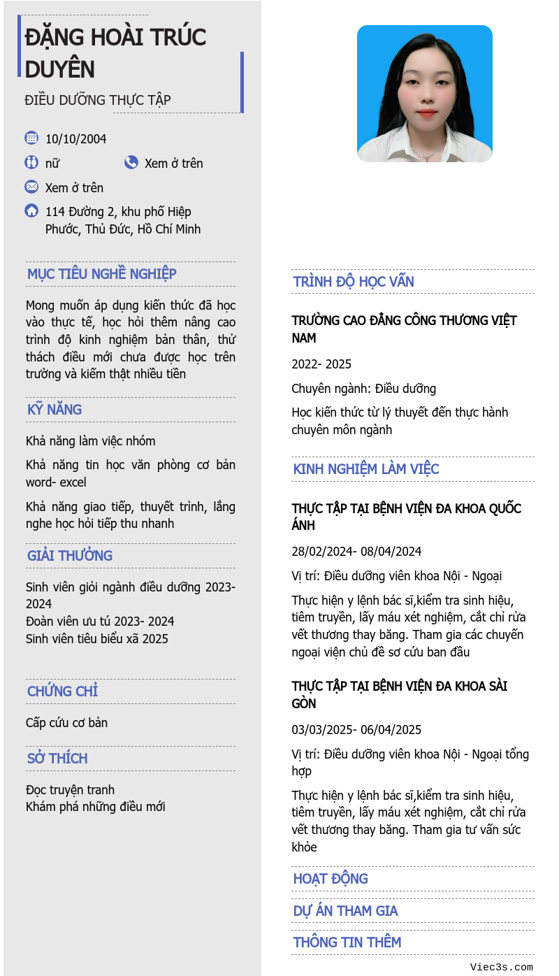 CV ứng viên
