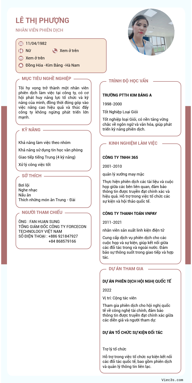 CV ứng viên