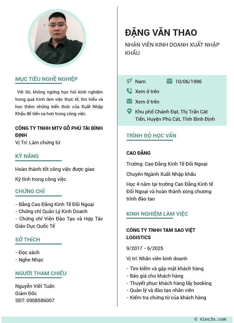 CV ứng viên