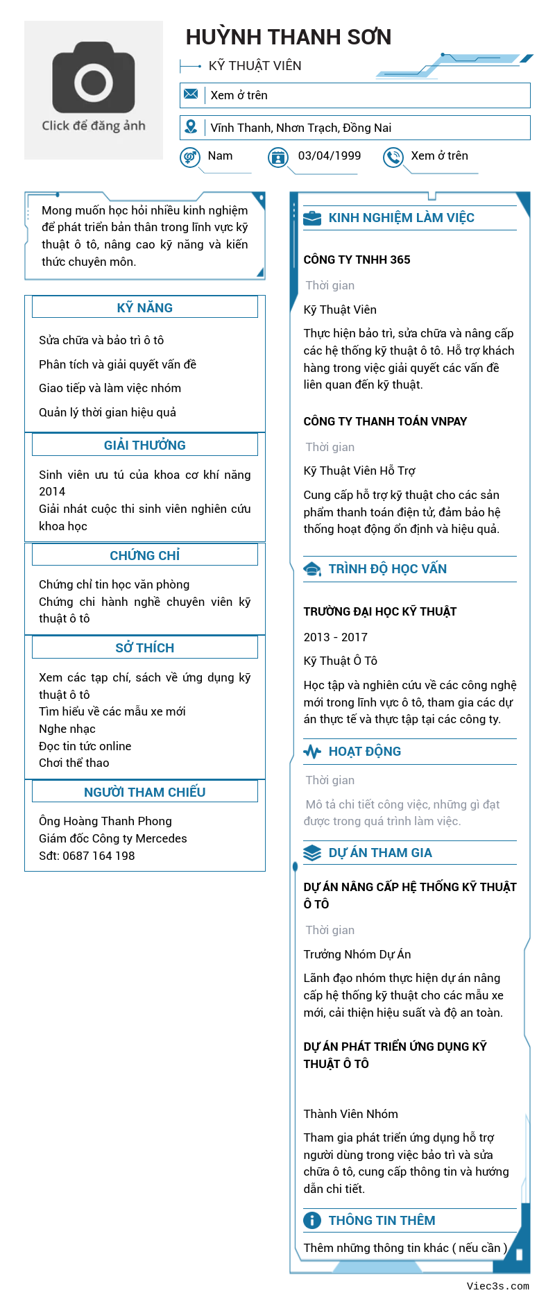 CV ứng viên