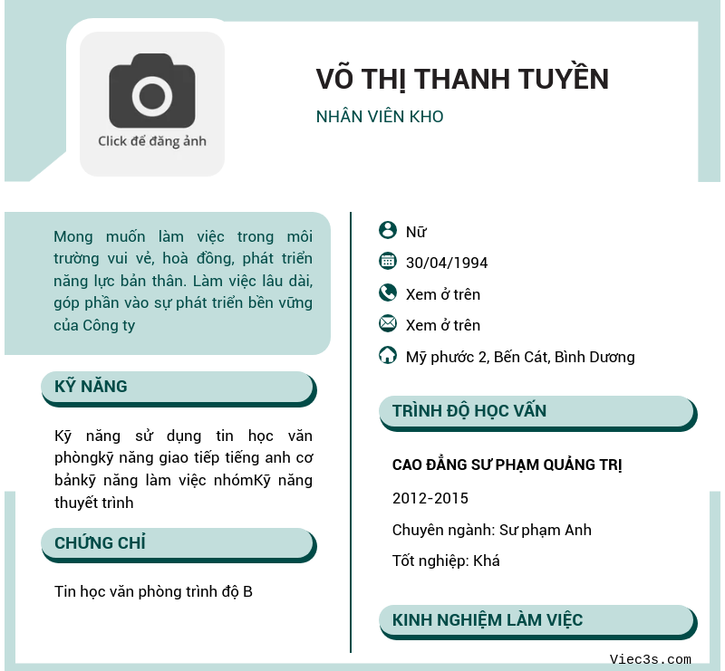 CV ứng viên