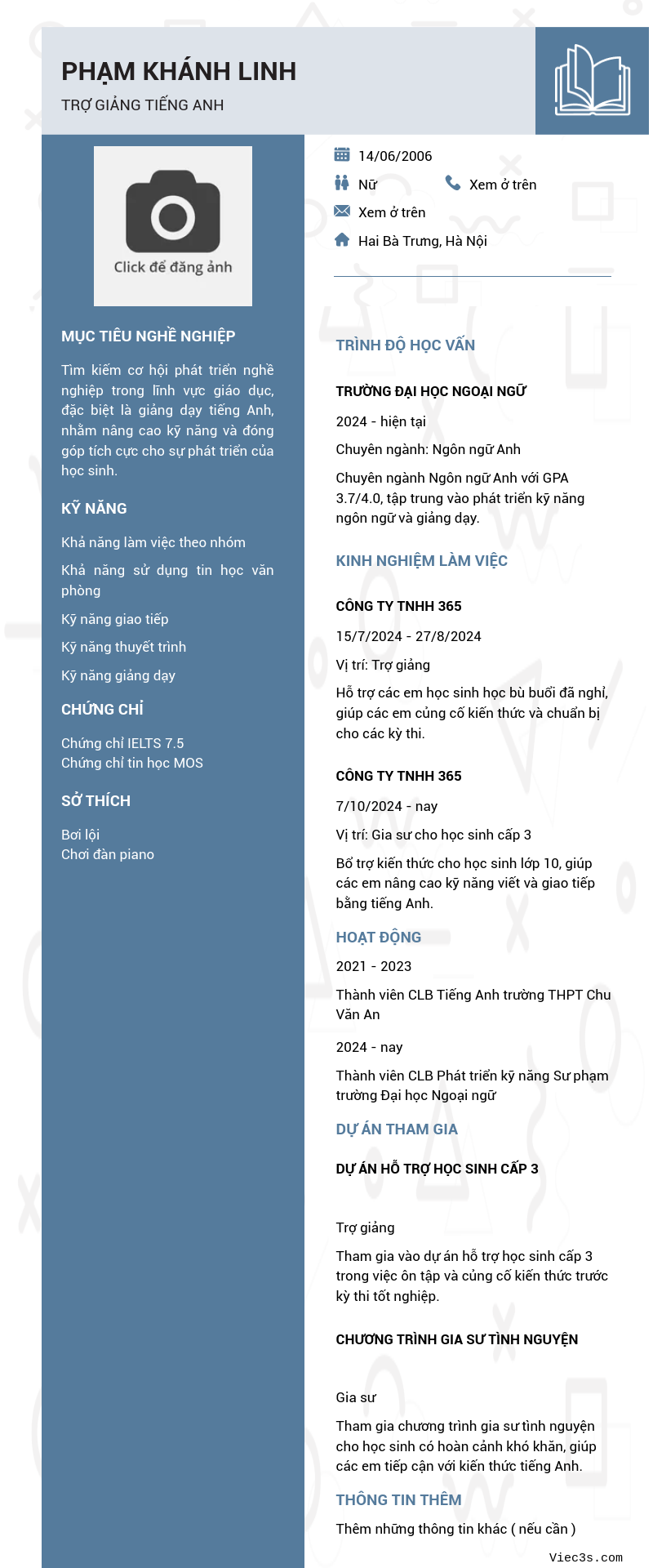 CV ứng viên