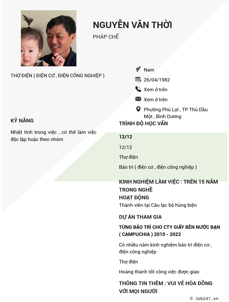 CV ứng viên