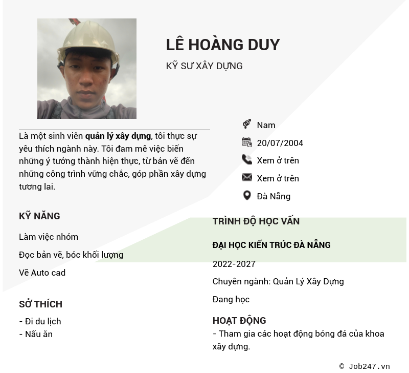 CV ứng viên