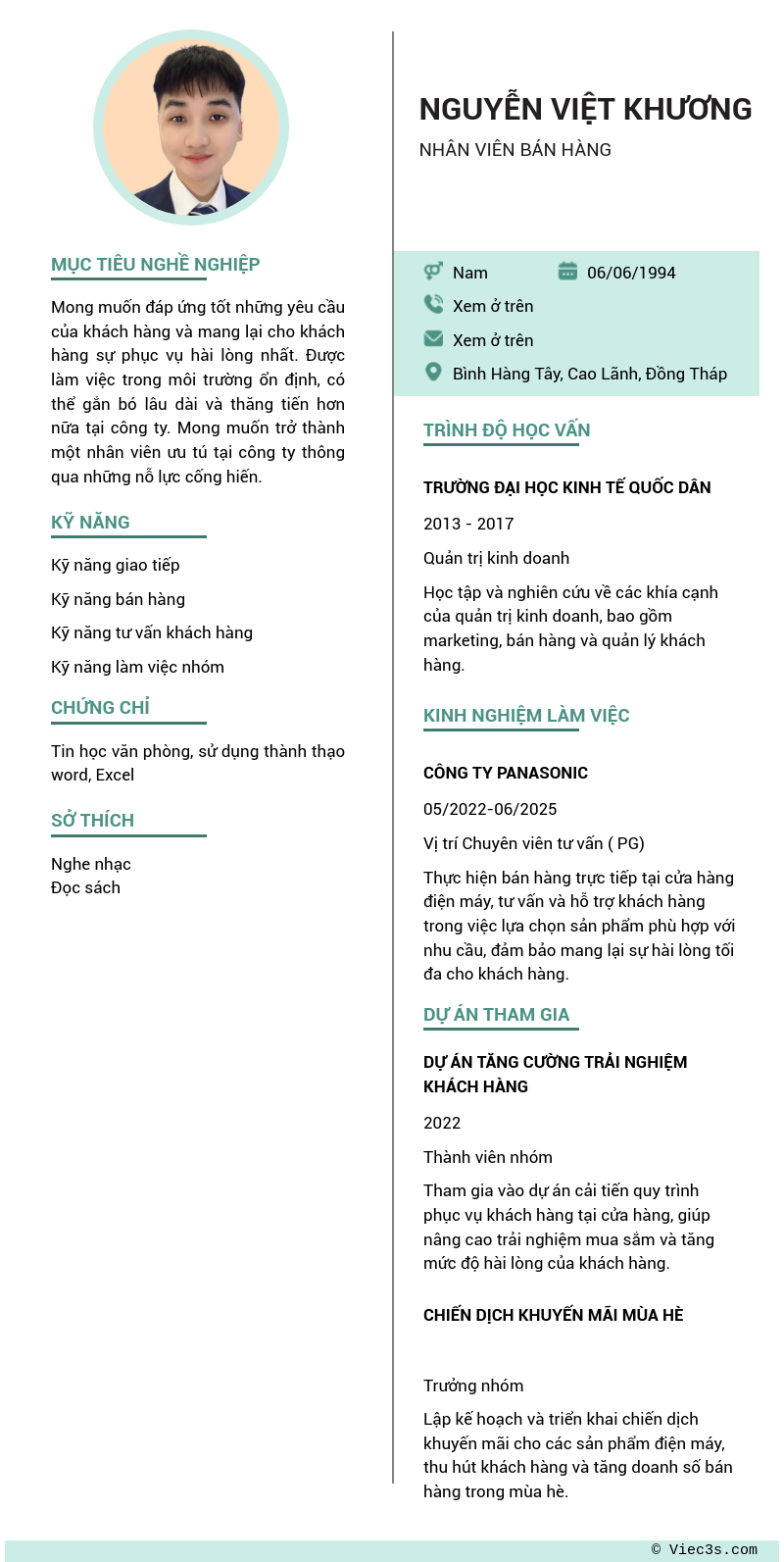 CV ứng viên