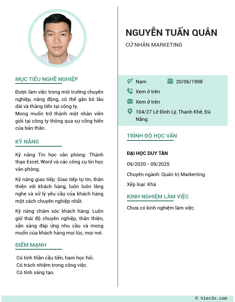 CV ứng viên