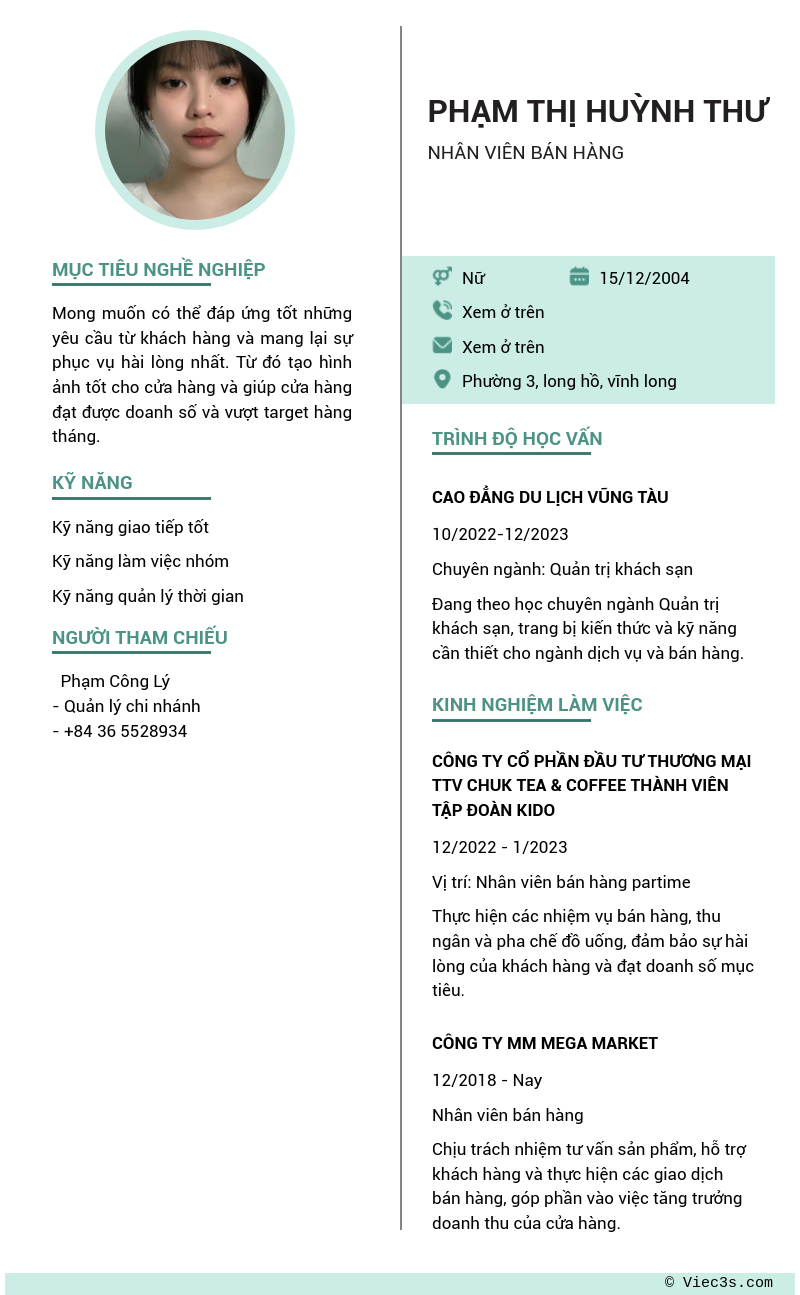 CV ứng viên