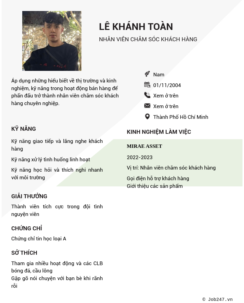 CV ứng viên