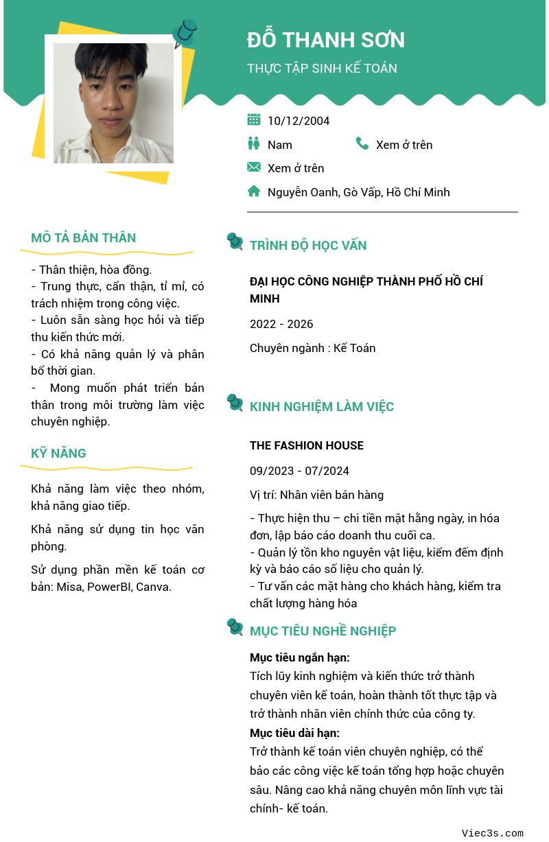 CV ứng viên