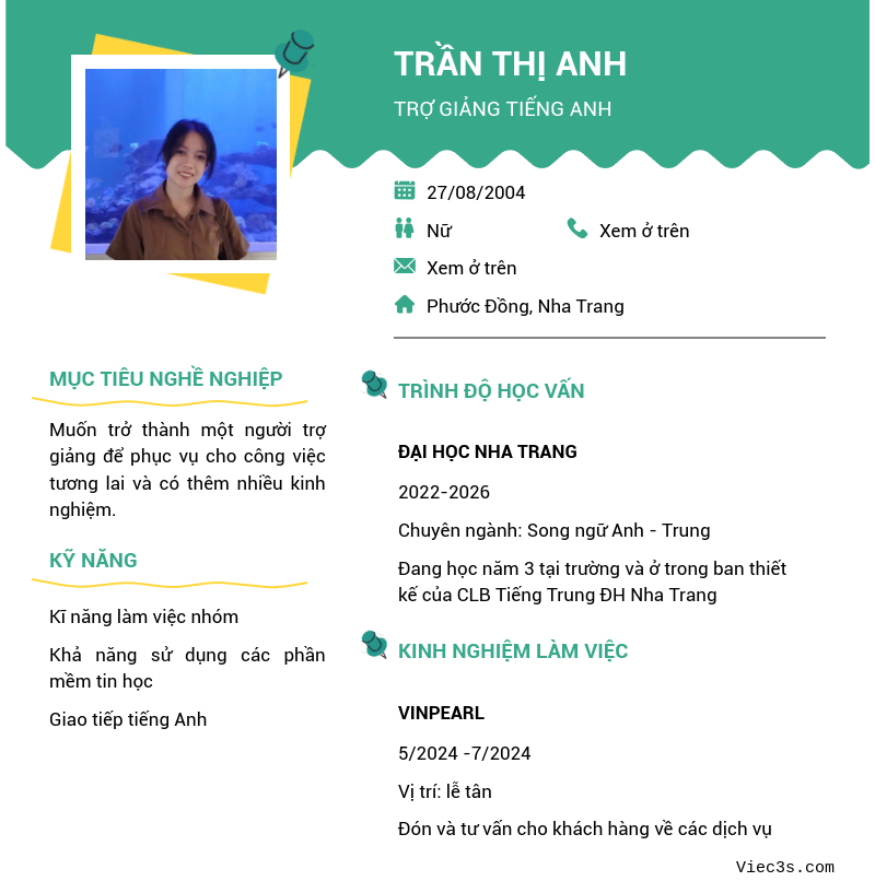 CV ứng viên
