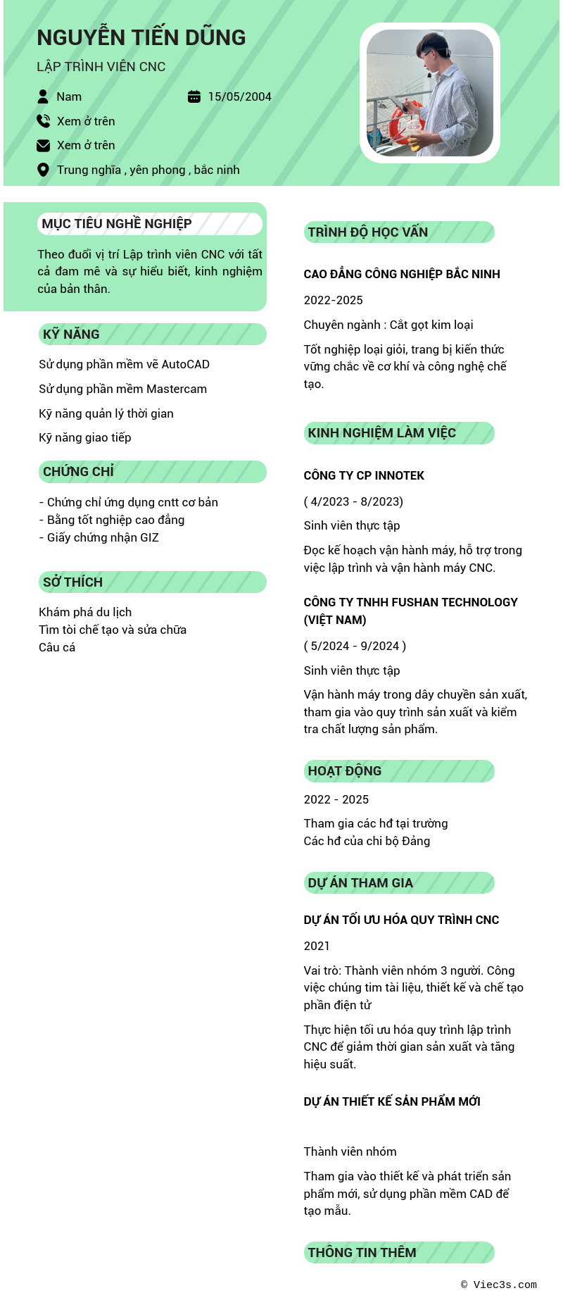 CV ứng viên
