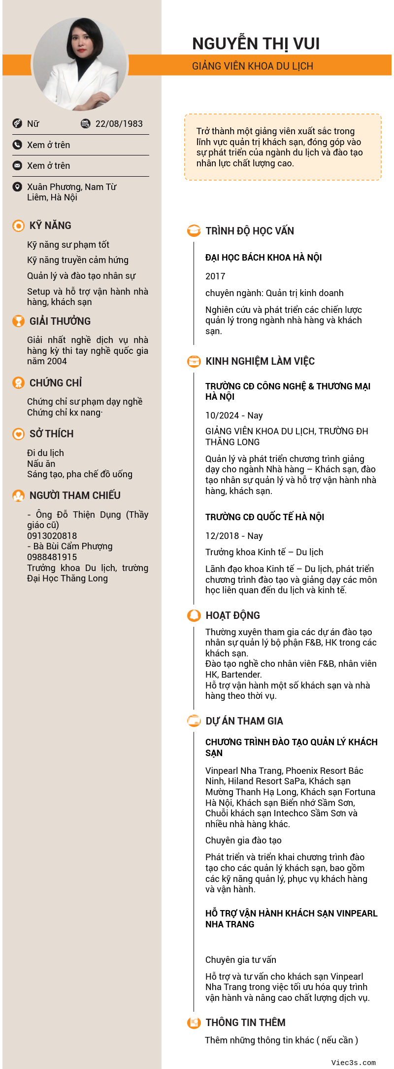 CV ứng viên