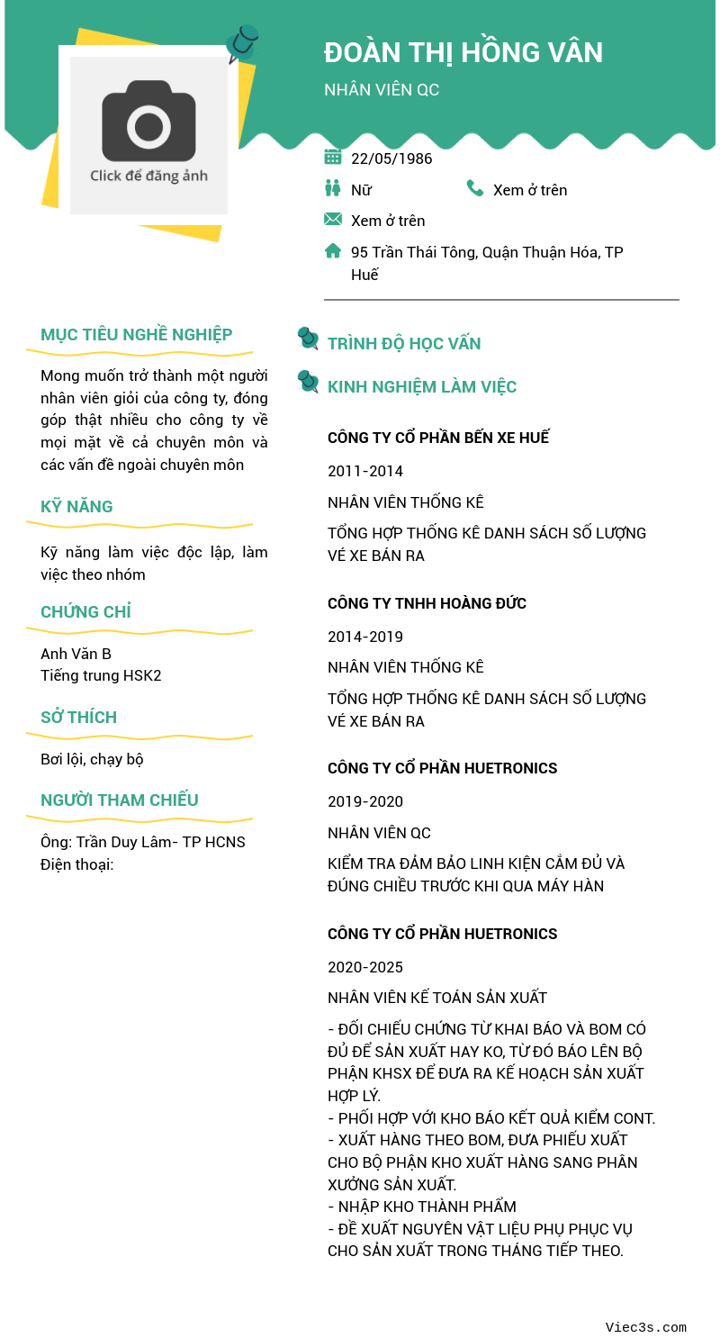CV ứng viên