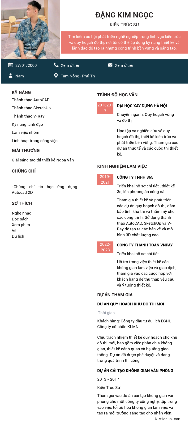 CV ứng viên