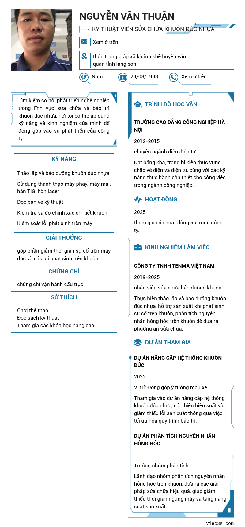 CV ứng viên