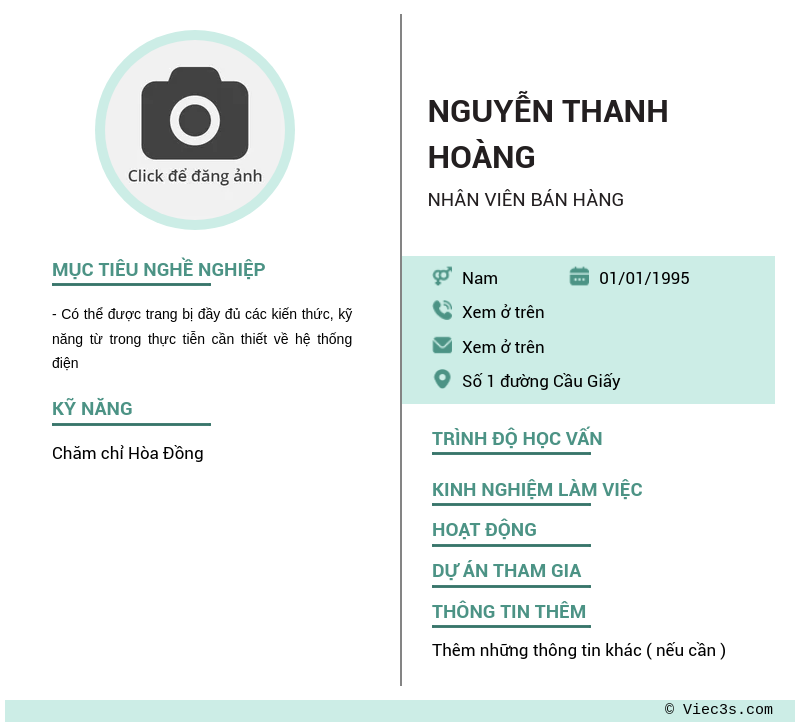 CV ứng viên