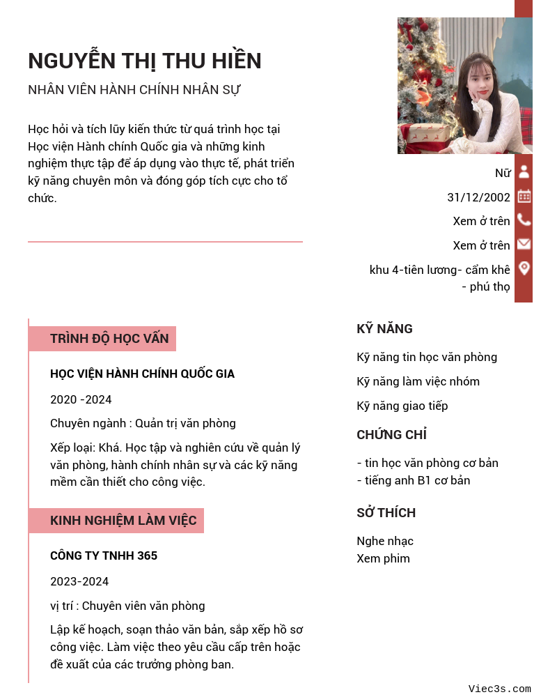 CV ứng viên