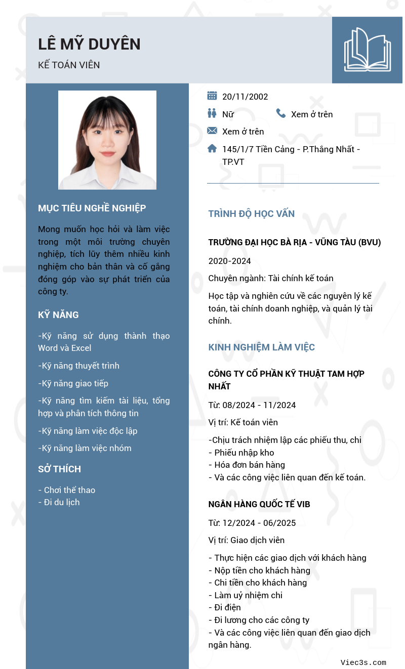 CV ứng viên