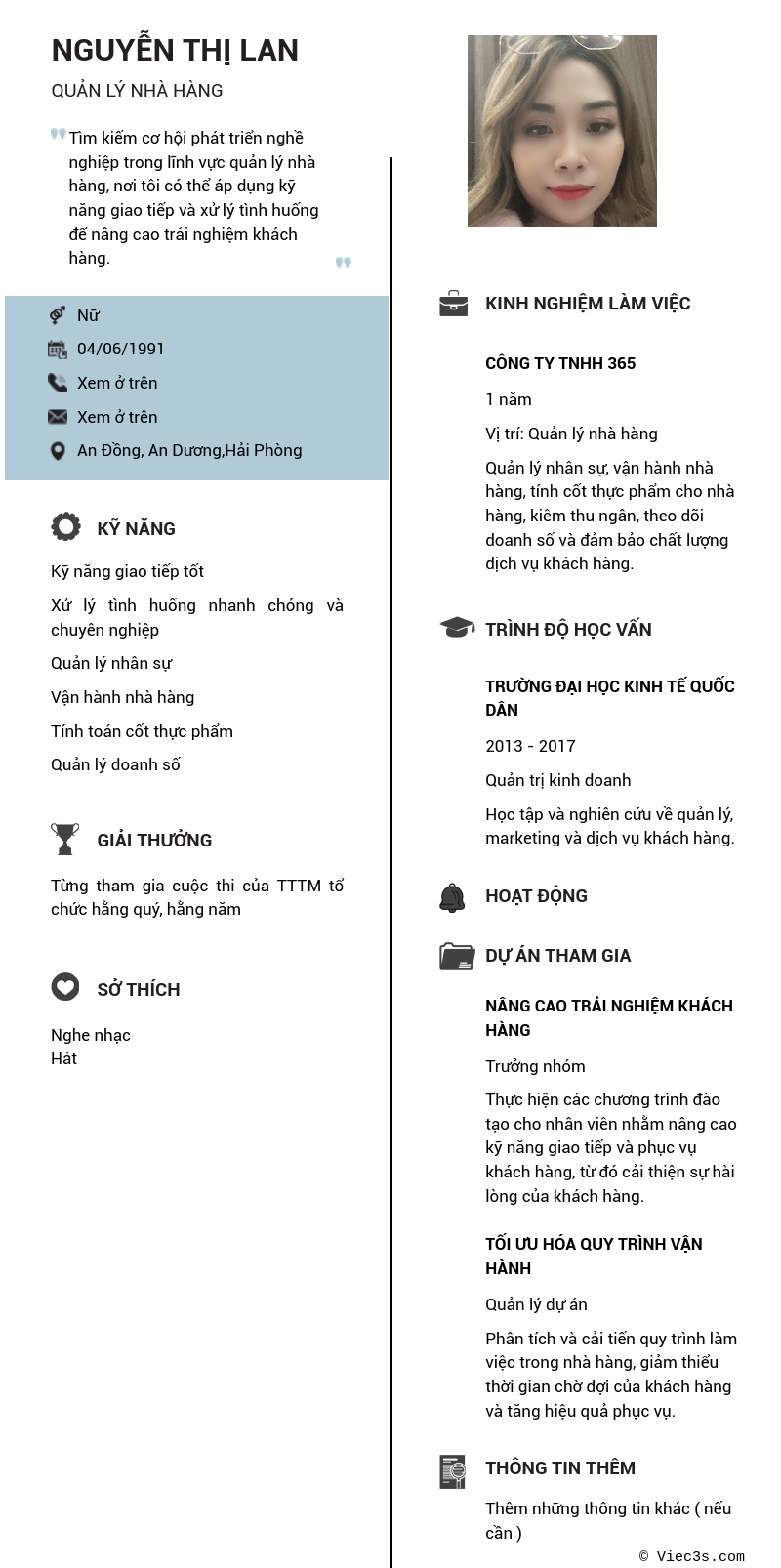 CV ứng viên