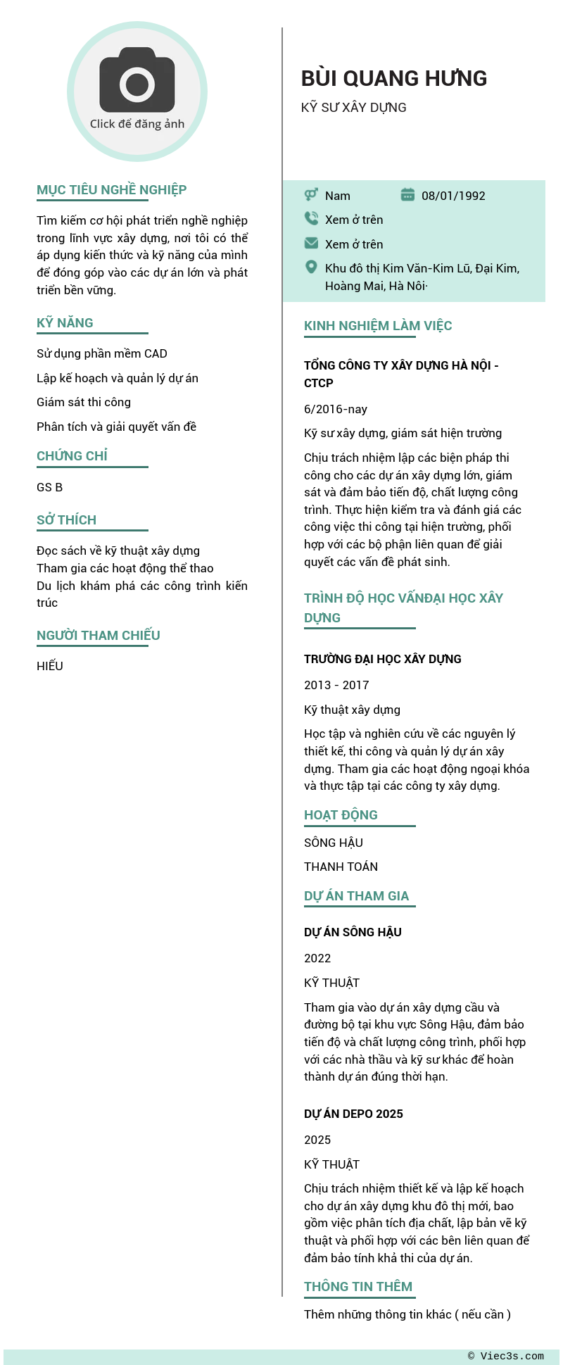CV ứng viên