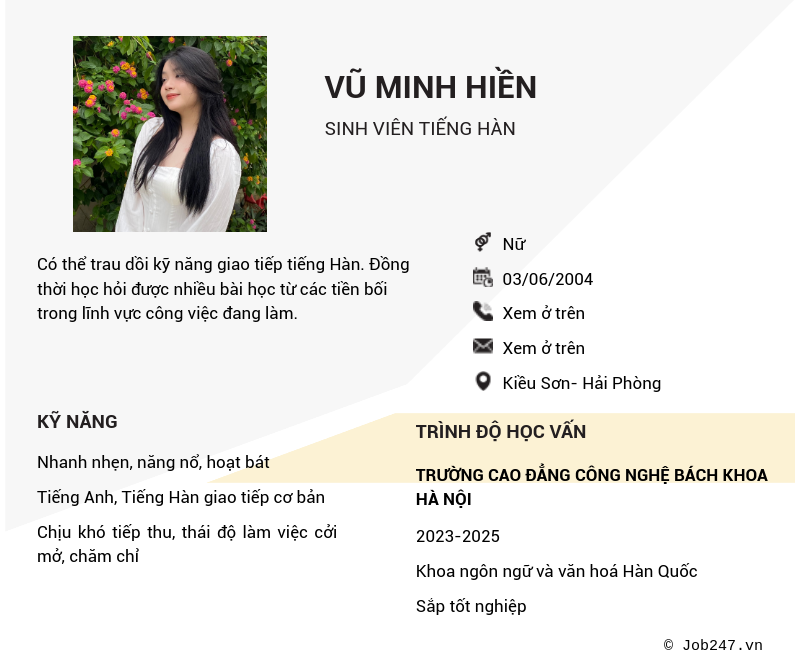 CV ứng viên