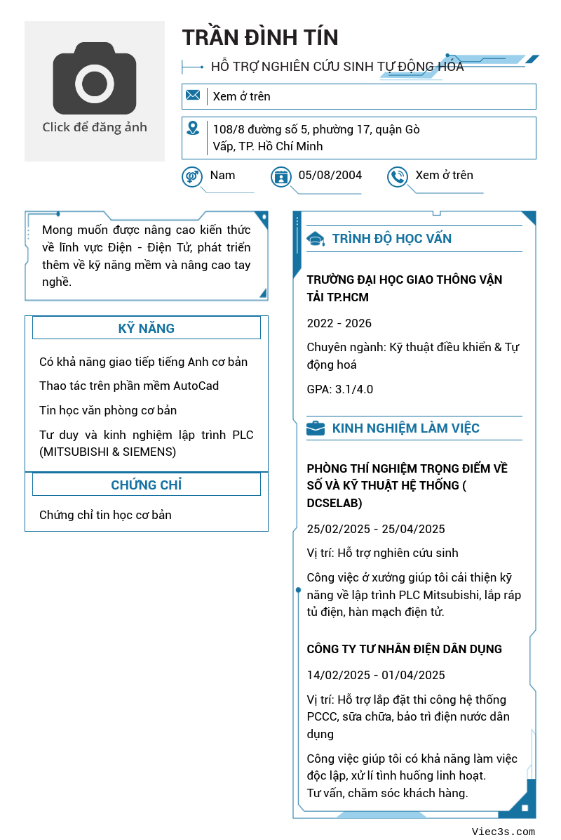 CV ứng viên
