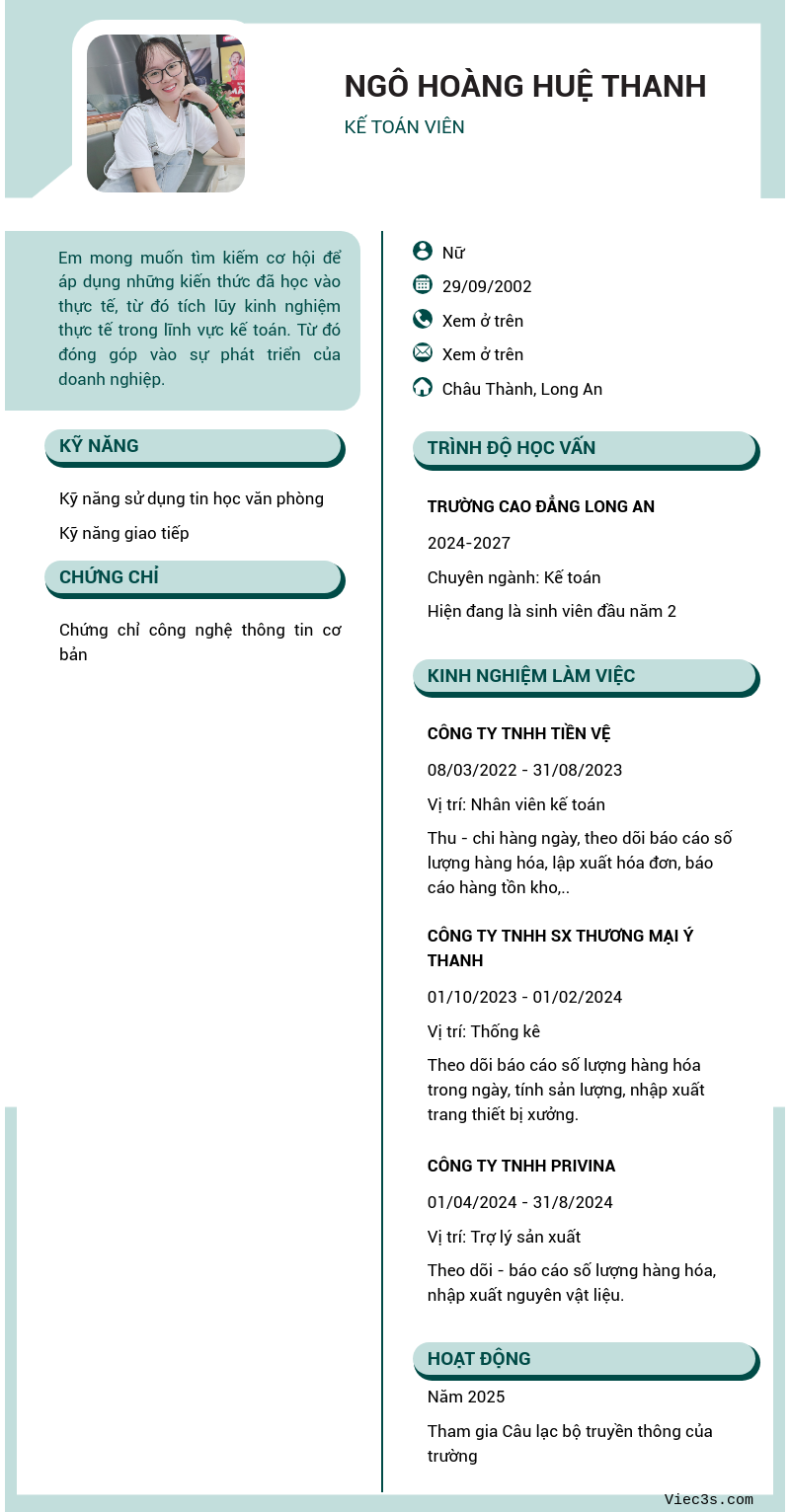 CV ứng viên