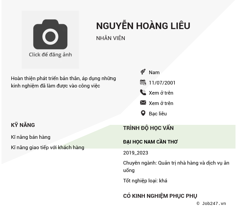 CV ứng viên