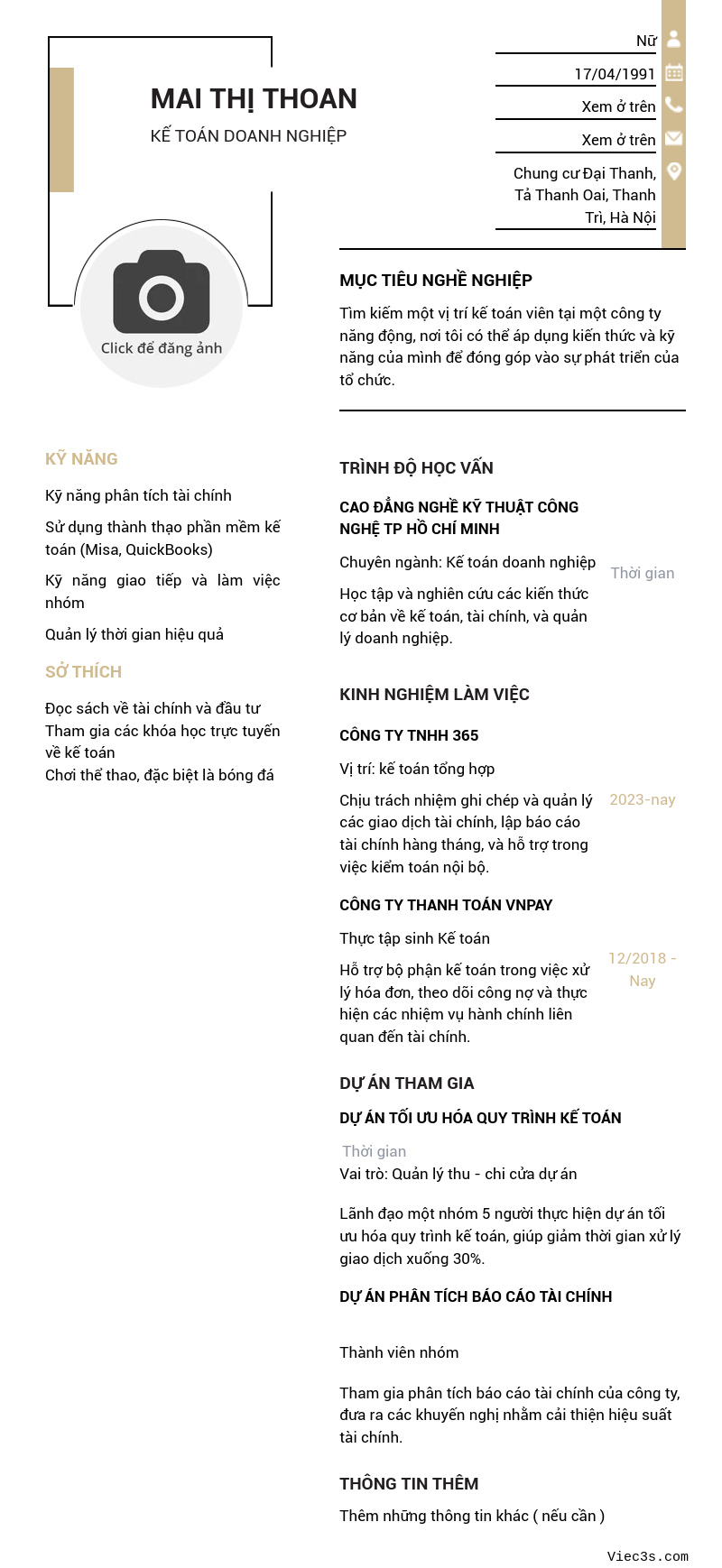CV ứng viên