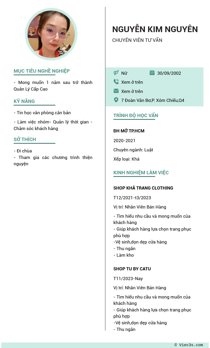 CV ứng viên