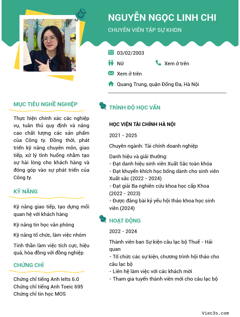 CV ứng viên