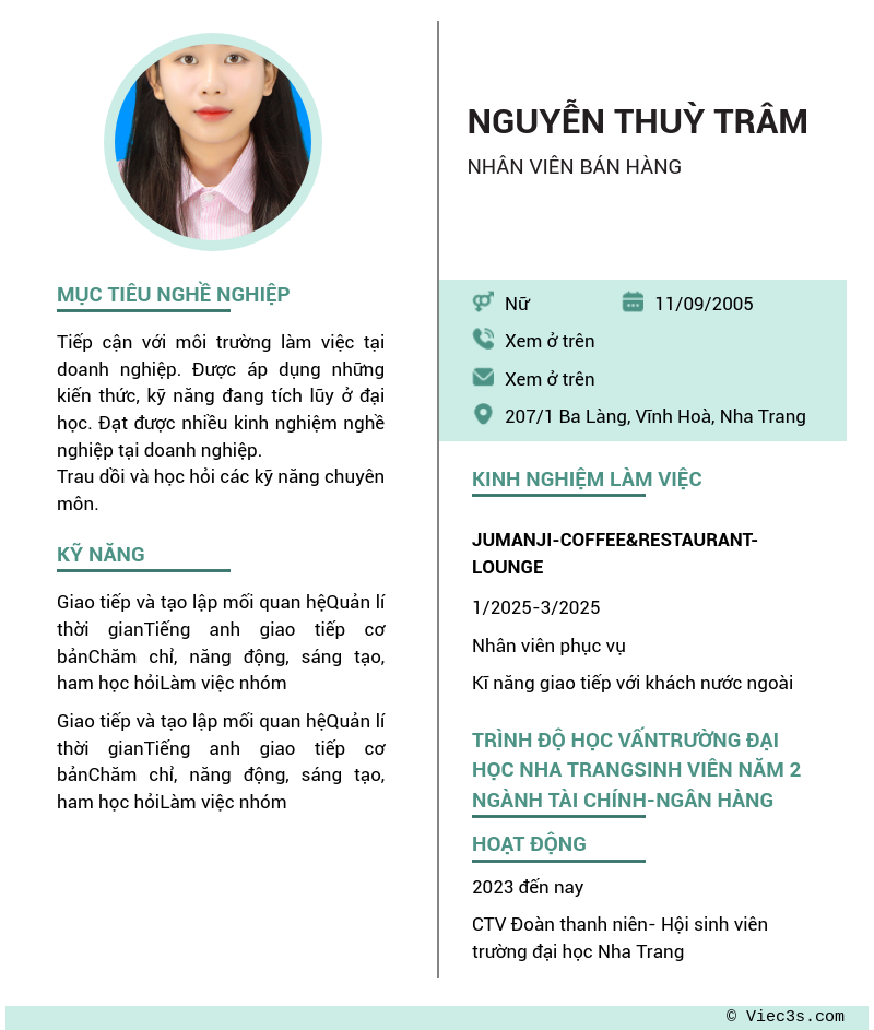CV ứng viên