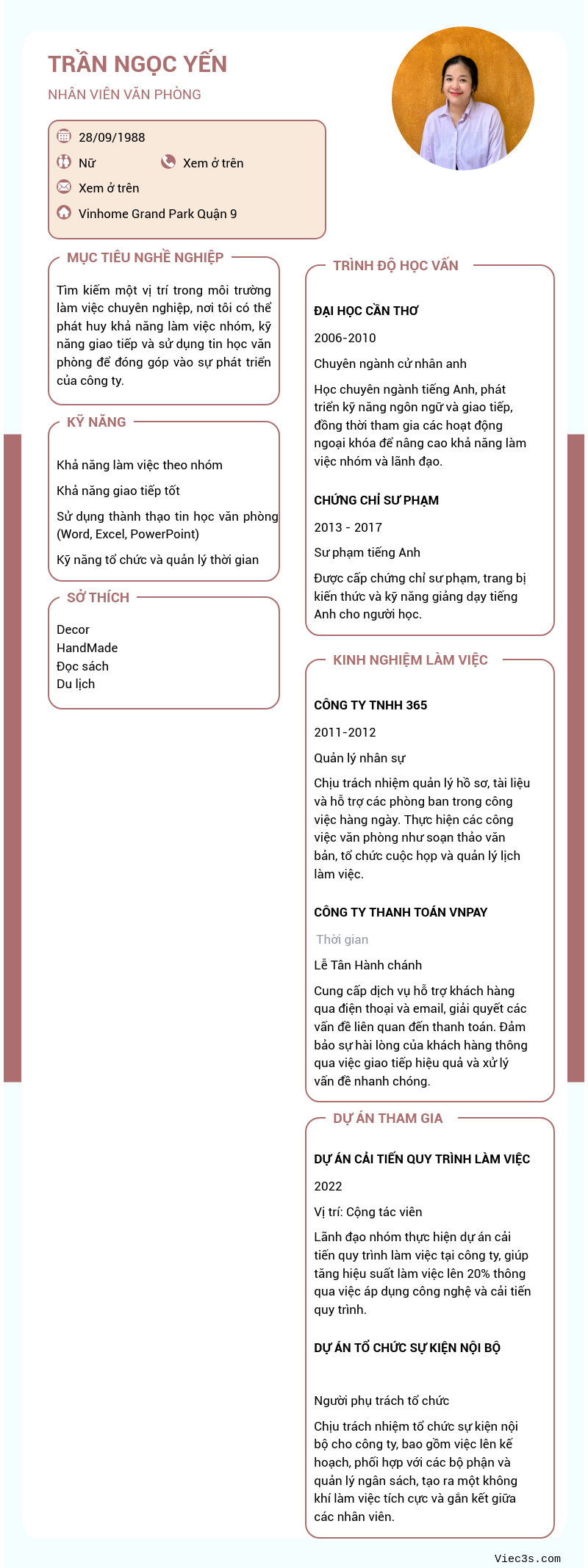 CV ứng viên