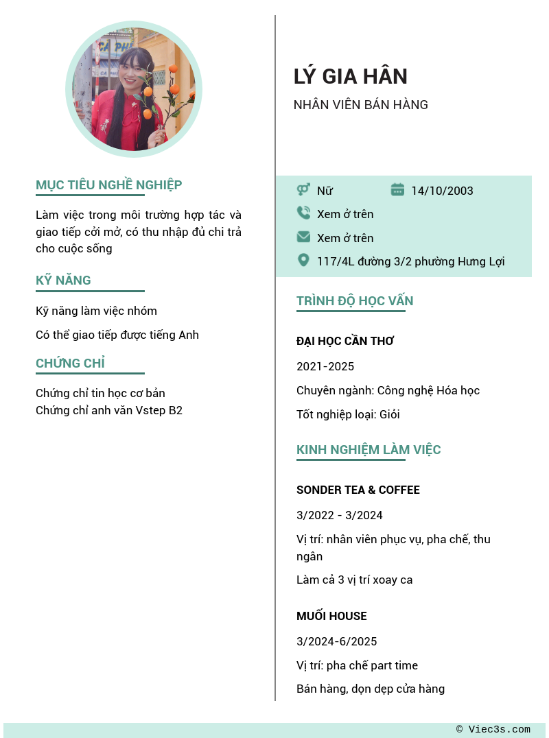 CV ứng viên