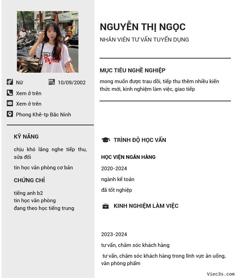 CV ứng viên