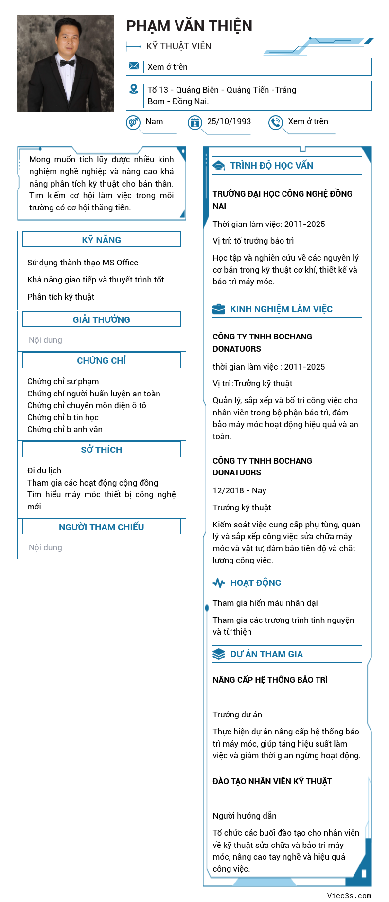 CV ứng viên