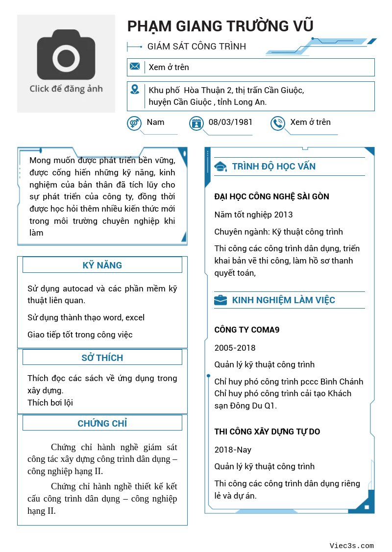 CV ứng viên