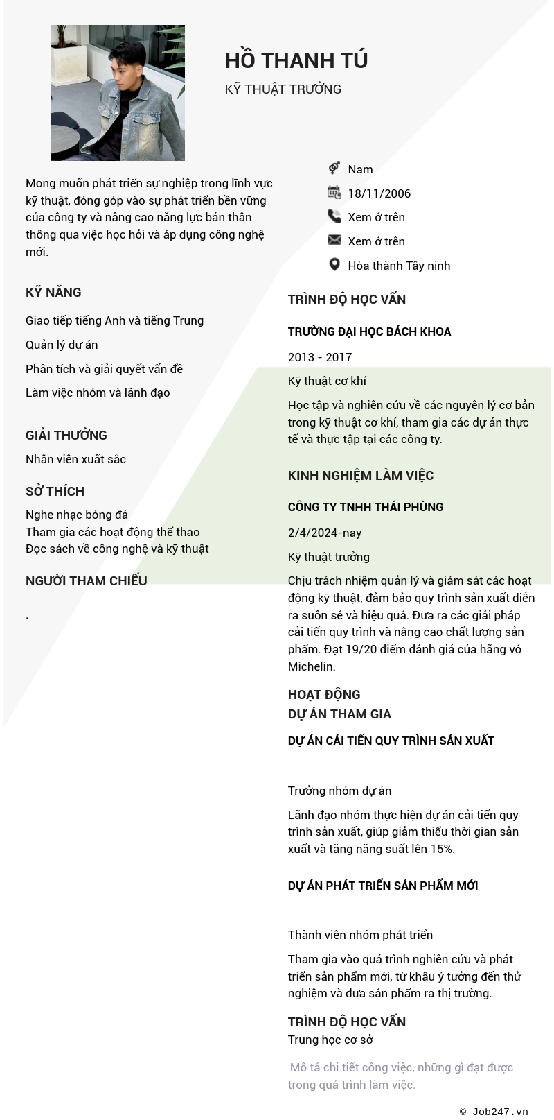CV ứng viên
