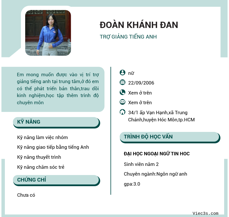 CV ứng viên