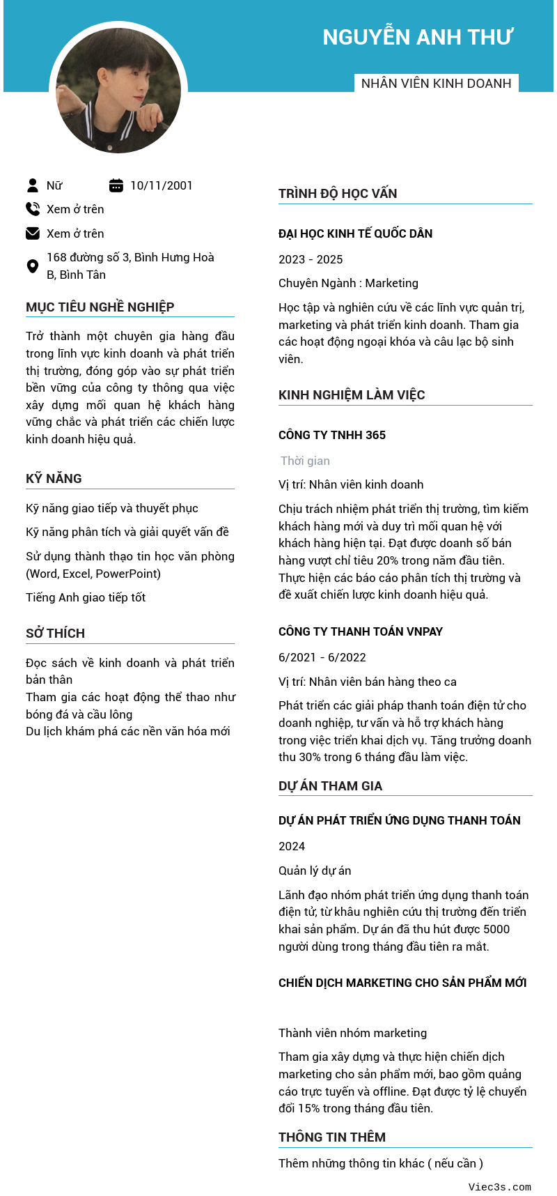 CV ứng viên